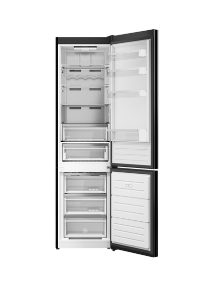 Bertazzoni Modern Series RBM60F5FBNC Freestanding 70/30 Fridge Freezer, Black Glass - view 2, Black Glass