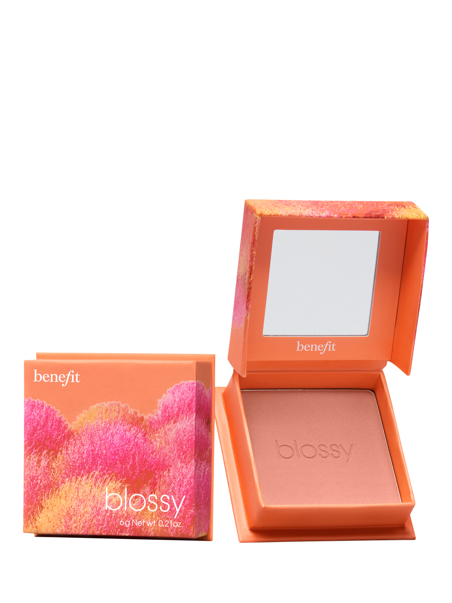 Product image 1 of 5, which shows Benefit Blossy Apricot Blush Powder, 6g