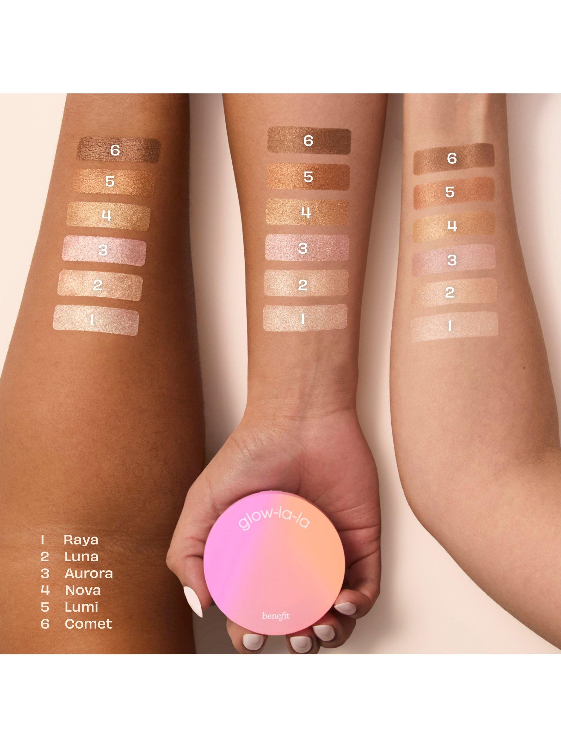 Product image 3 of 8, which shows Benefit Glow-la-la Highlight Powder, Luna