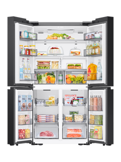 Samsung Bespoke AI Series 8 RM70F67RDREU Freestanding 60/40 American Fridge Freezer with AI Hybrid Cooling, Real Stainless - view 2, Real Stainless