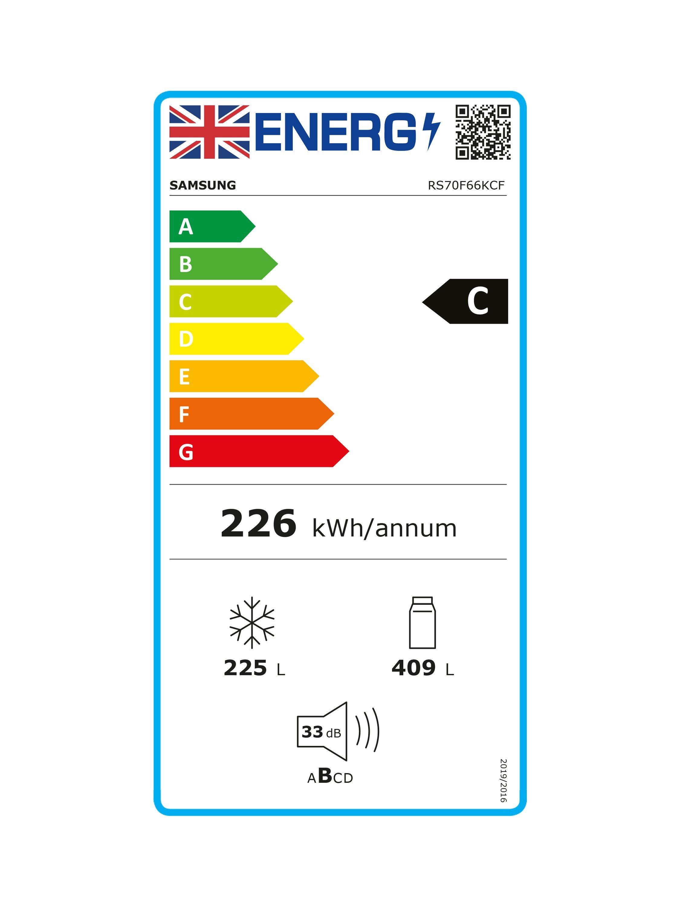 This item is rated C for energy efficiency on a scale from A (most efficient) to G (least efficient).
