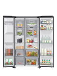 Samsung RS70F66KCFEU Bespoke AI Series 7 Freestanding 65/35 American Style Fridge Freezer, Black