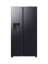 Samsung Bespoke AI Series 8 RS80F66KBFEU Freestanding 65/35 Smart American Fridge Freezer with On-device Bixby, Black
