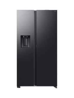 Samsung Bespoke AI Series 8 RS80F66KBFEU Freestanding 65/35 Smart American Fridge Freezer with On-device Bixby, Black, Black