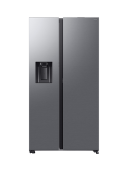 Samsung Series 8 RS80F66KBTEU Freestanding 65/35 Smart American Fridge Freezer with On-device Bixby, Silver, Silver