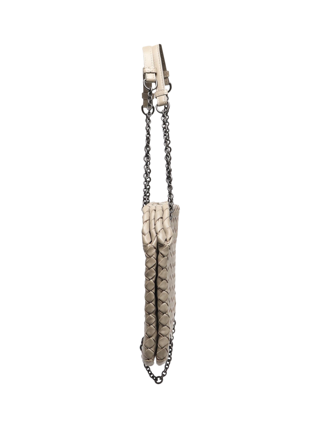 Product image 2 of 7, which shows Pre-loved Bottega Veneta Intrecciato Leather Shoulder Bag, Grey