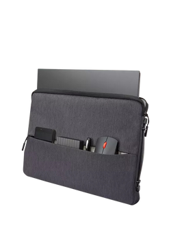 Lenovo Urban Sleeve Case for Laptops, Charcoal Grey - view 2, Charcoal Grey