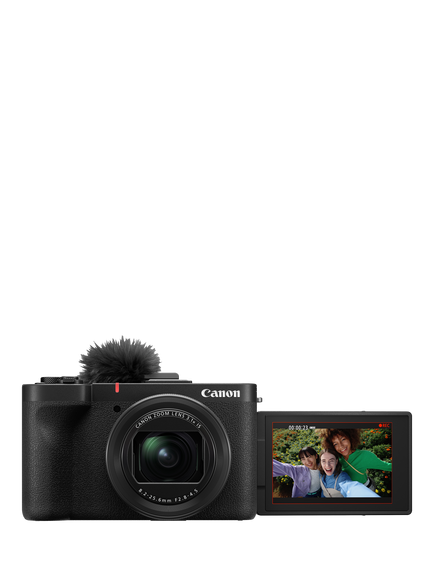 Canon PowerShot V1 Camera Premium Vlogger Kit, 4K Ultra HD, 22.3MP, Wi-Fi, Bluetooth, 3" Vari-angle Touch Screen, Black, with Tripod Grip & 128GB Memory Card - view 2, Black