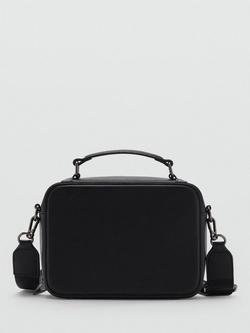 Mango Rigid Cross Body Bag, Black