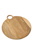 Truly Ring Handle Mango Wood Serving Board, Natural