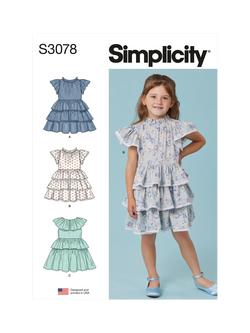 Simplicity Children's Dresses Sewing Pattern, S3078, Multi