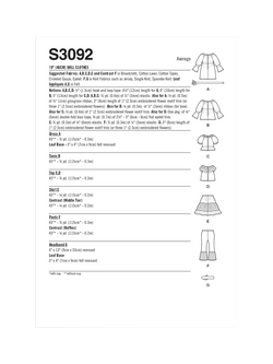 Simplicity 46cm Doll Clothes Sewing Pattern, S3092 - view 2, Multi