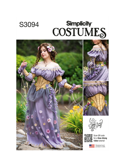 Simplicity Misses' Fantasy Costume Sewing Pattern, S3094, Multi