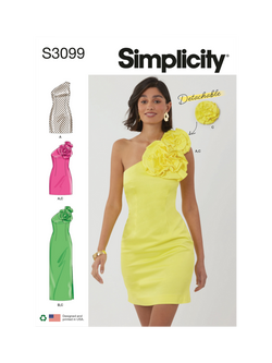 Simplicity Misses' and Miss Petite Dress Sewing Pattern, S3099, Multi