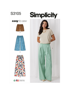Simplicity Misses' Shorts and Pants Sewing Pattern, S3105