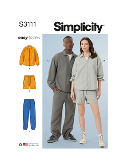Simplicity Unisex Loungewear Sewing Pattern, S3111, Multi