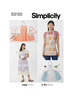 Simplicity Aprons Sewing Pattern, S3120, Multi