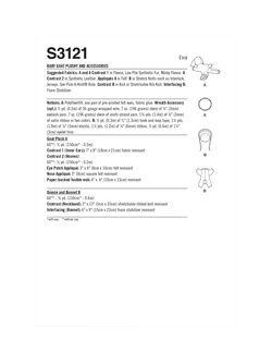 Simplicity Baby Goat Plush Toy Sewing Pattern, S3121 - view 2, Multi