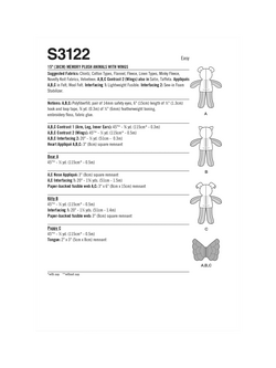 Simplicity Animal Angels Plush Toy Sewing Pattern, S3122 - view 2, Multi