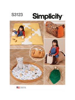 Simplicity Playroom Accessories Sewing Pattern, S3123, Multi