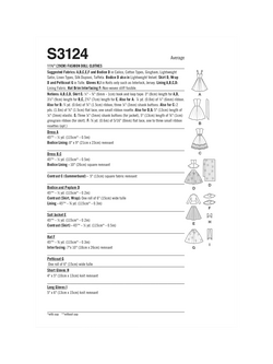 Simplicity 30cm Doll Vintage Clothes Sewing Pattern, S3124 - view 2, Multi
