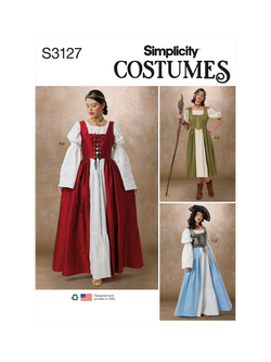 Simplicity Misses' Costume Overdresses Sewing Pattern, S3127, Multi