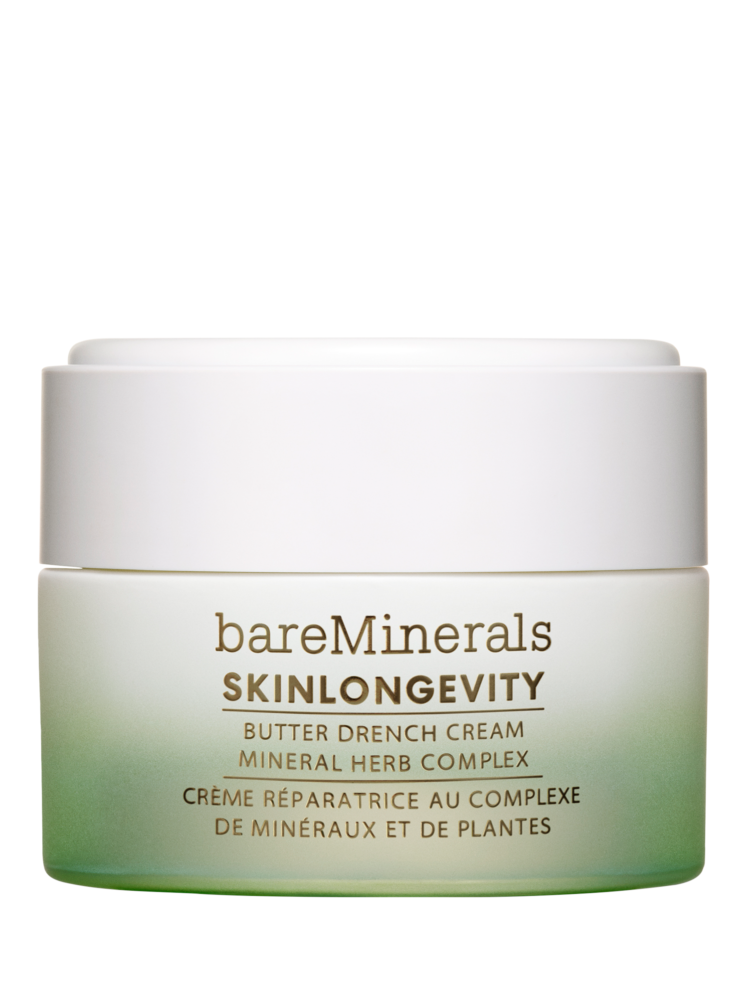 Product image 1 of 2, which shows bareminerals SKINLONGEVITY Butter Drench Cream Mineral Herb Complex, 50ml