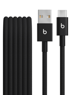 Beats USB-A to USB-C Woven Cable, 1.5m, Pack of 2, Bolt Black, Bolt Black