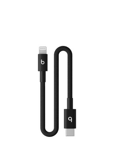 Beats USB-C to Lightning Woven Short Cable, 20cm, Bolt Black, Bolt Black