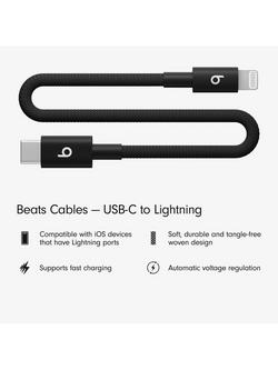 Beats USB-C to Lightning Woven Short Cable, 20cm, Bolt Black - view 2, Bolt Black