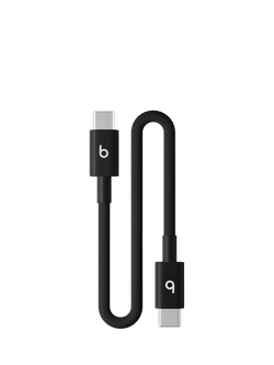 Beats USB-C to USB-C Woven Short Cable, 20cm, Bolt Black, Bolt Black