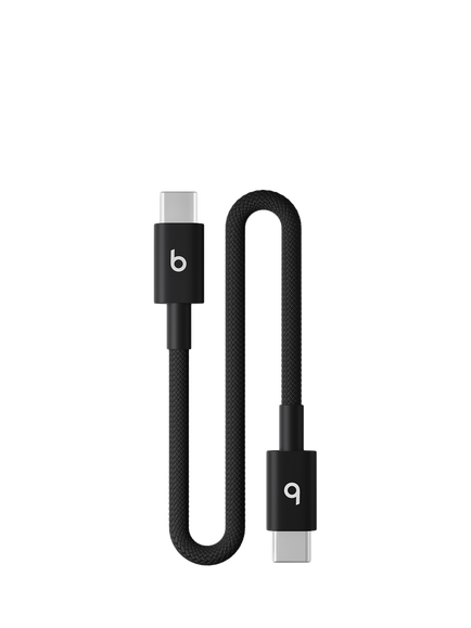 Beats USB-C to USB-C Woven Short Cable, 20cm, Bolt Black, Bolt Black