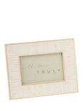 Truly Lifestyle Rattan Effect Photo Frame, Cream