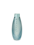 Truly Bobble Textured Glass Vase, H20cm, Blue