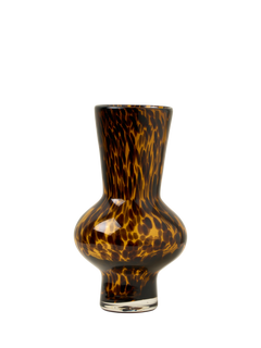 Truly Tortoiseshell Effect Glass Vase, H23cm, Brown