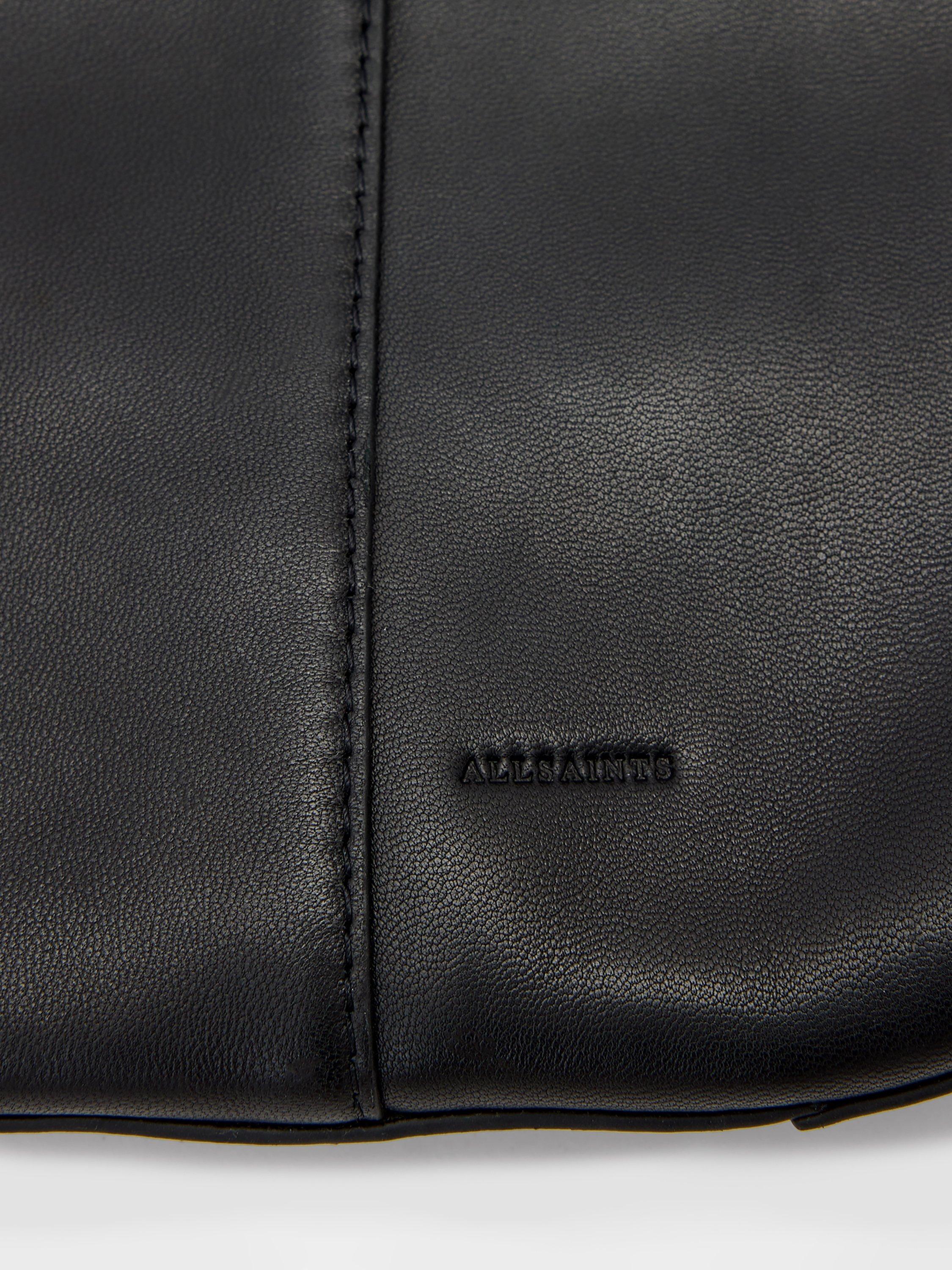 Product image 5 of 6, which shows AllSaints Luna Leather Crossbody Bag, Black