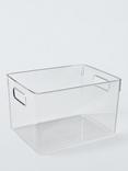 John Lewis Clear Plastic Storage Box, Large