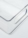 John Lewis Clear Plastic Storage Box, Narrow, Set of 2
