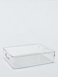 John Lewis Clear Plastic Storage Box, Long