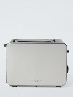 John Lewis Simplicity 2 Slice Toaster - view 2, Stainless Steel