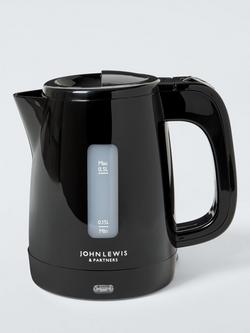 John Lewis Travel Kettle, 0.5L, Black, Black