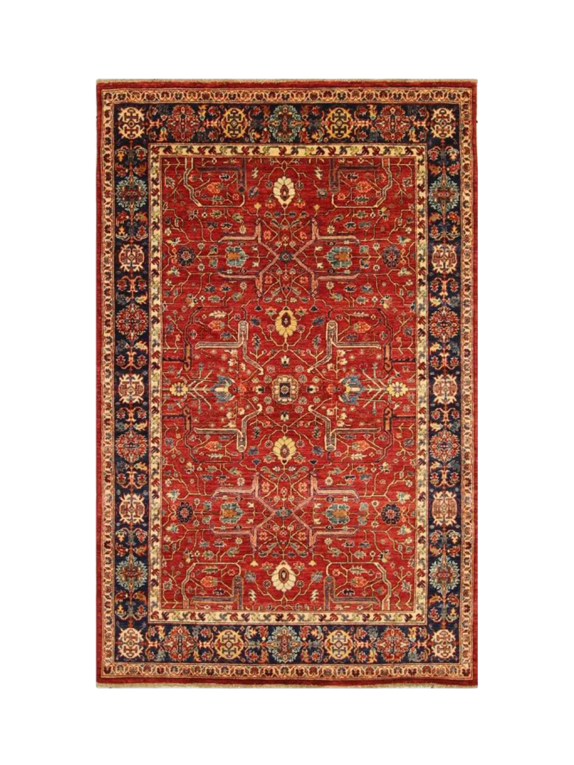 Gooch Oriental Fine Aryana Pure Wool Rug, L227 x W142 cm, Red