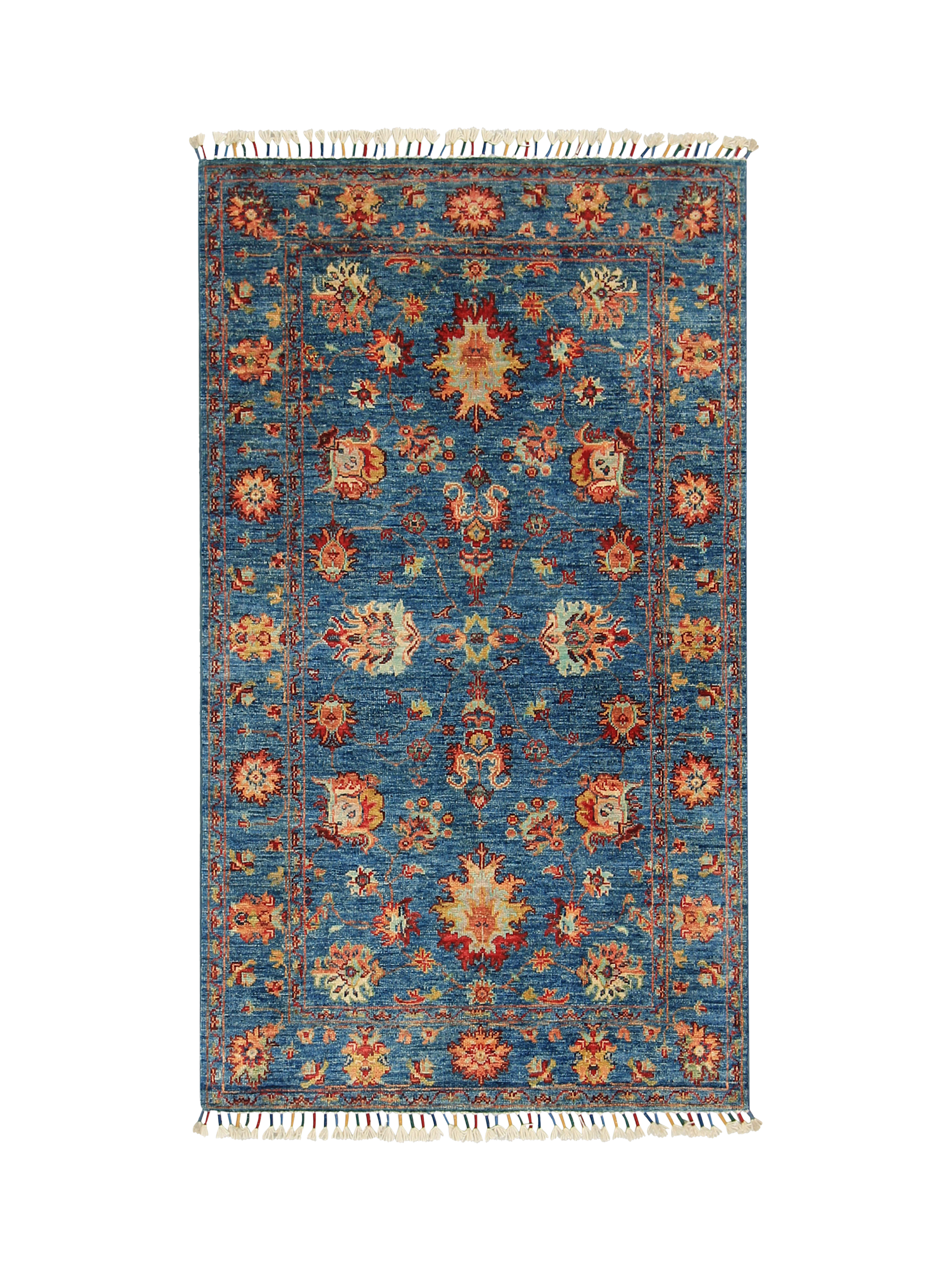 Gooch Oriental Sultani Pure Wool Rug, L155 x W92 cm, Blue