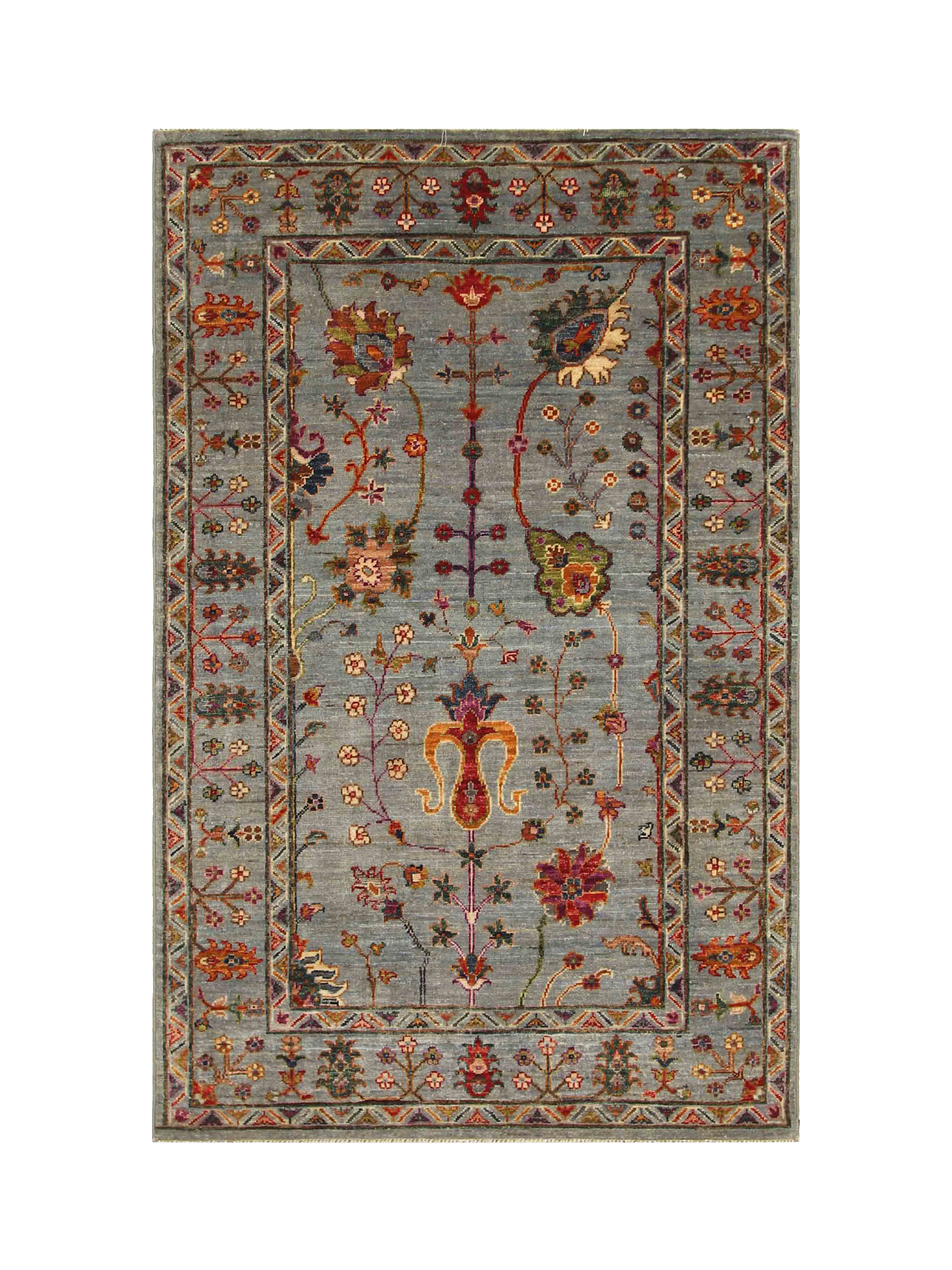 Gooch Oriental Sultani Pure Wool Rug, L154 x W99 cm, Grey