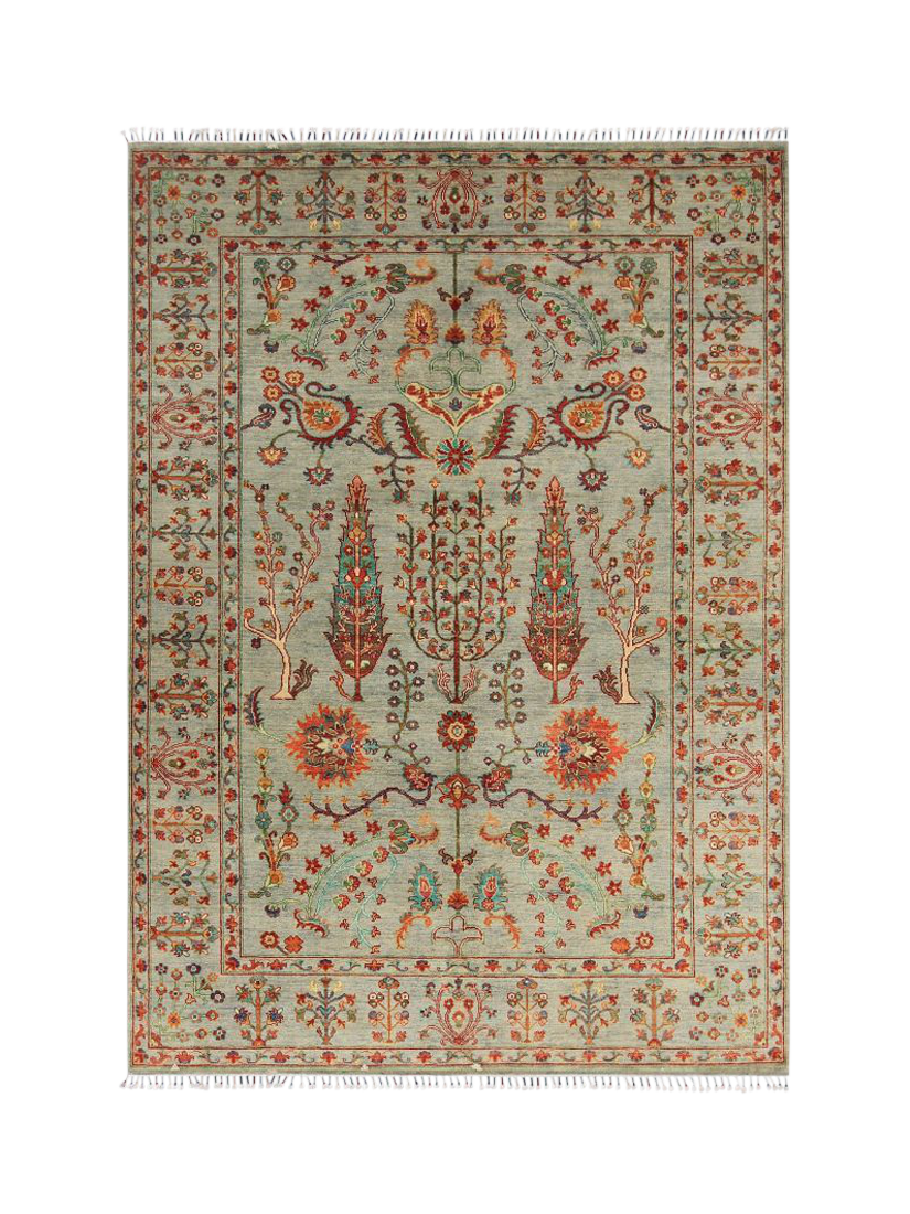 Gooch Oriental Sultani Pure Wool Rug, L172 x W121 cm, Grey