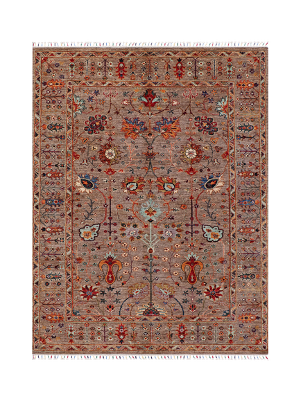 Gooch Oriental Sultani Pure Wool Rug, L228 x W175 cm, Natural, Green