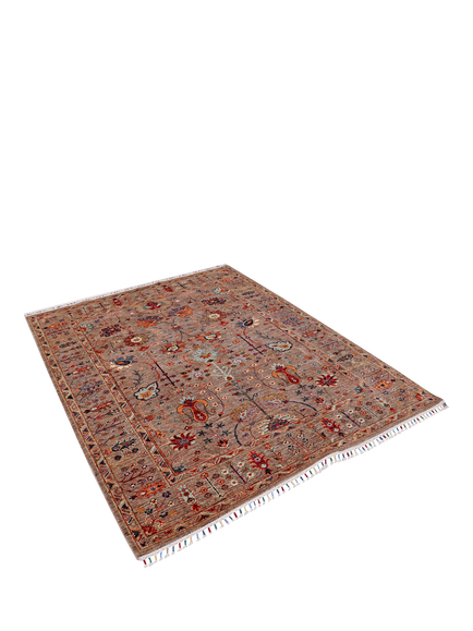 Gooch Oriental Sultani Pure Wool Rug, L228 x W175 cm, Natural - view 2, Green