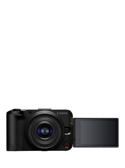 Canon EOS R50 V Compact System Camera with RF-S 14-30mm Power Zoom Lens, 4K Ultra HD, 24.2MP, Wi-Fi, Bluetooth, 3” Vari-Angle Touch Screen, Black - view 2, Black
