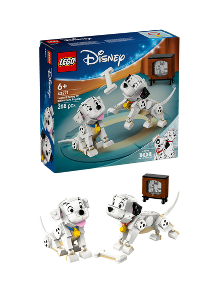 LEGO Disney 43271 Lucky & Penny 101 Dalmatians Puppies Set, Multi