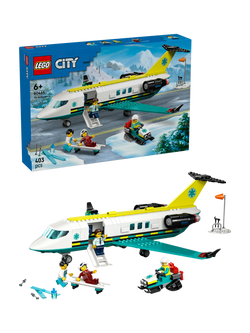 LEGO City 60465 Emergency Air Ambulance Airplane Toy, Multi